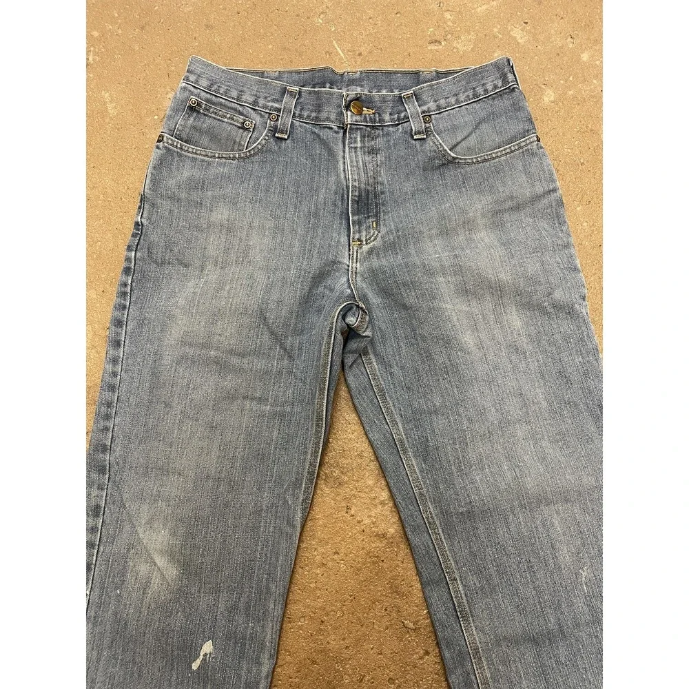 Carhartt‎ Jeans Mens 33x30 Blue Relaxed Fit Straight Leg Workwear 101483-988